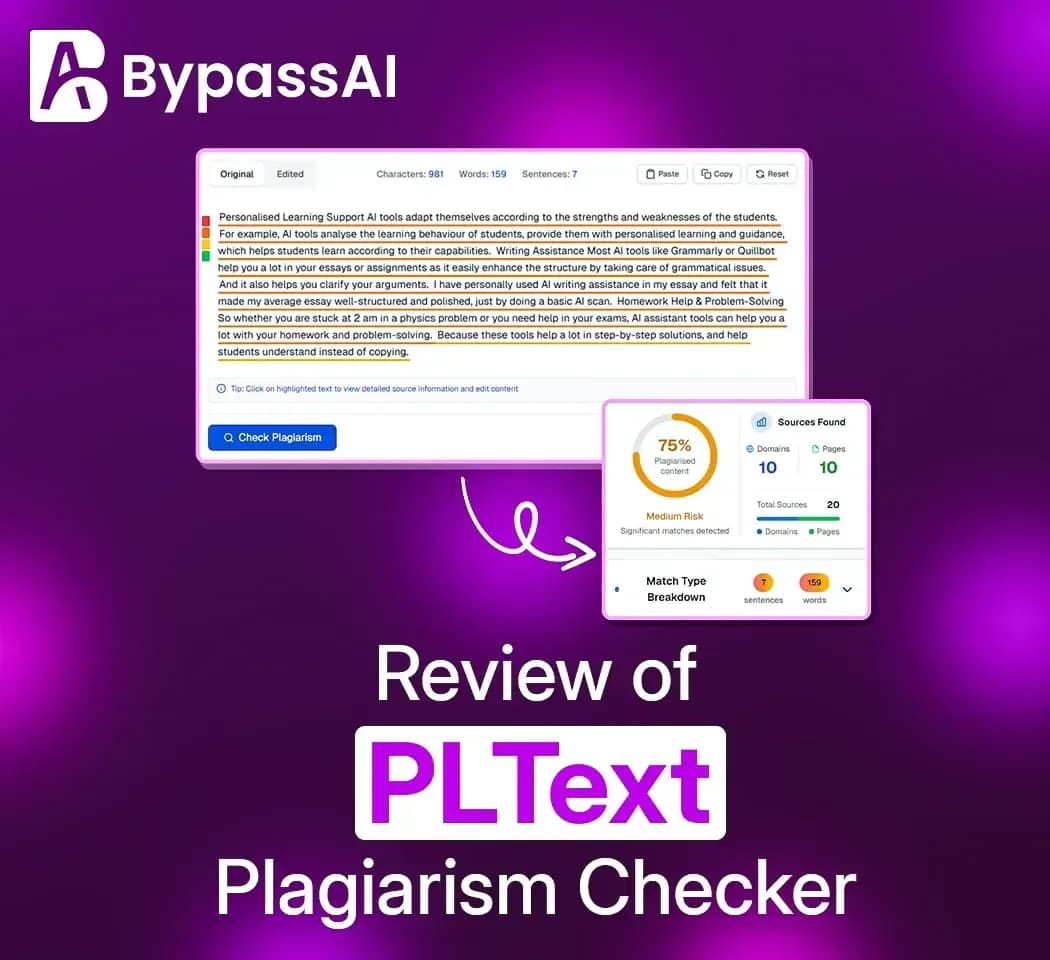 Review of PLText Plagiarism Checker